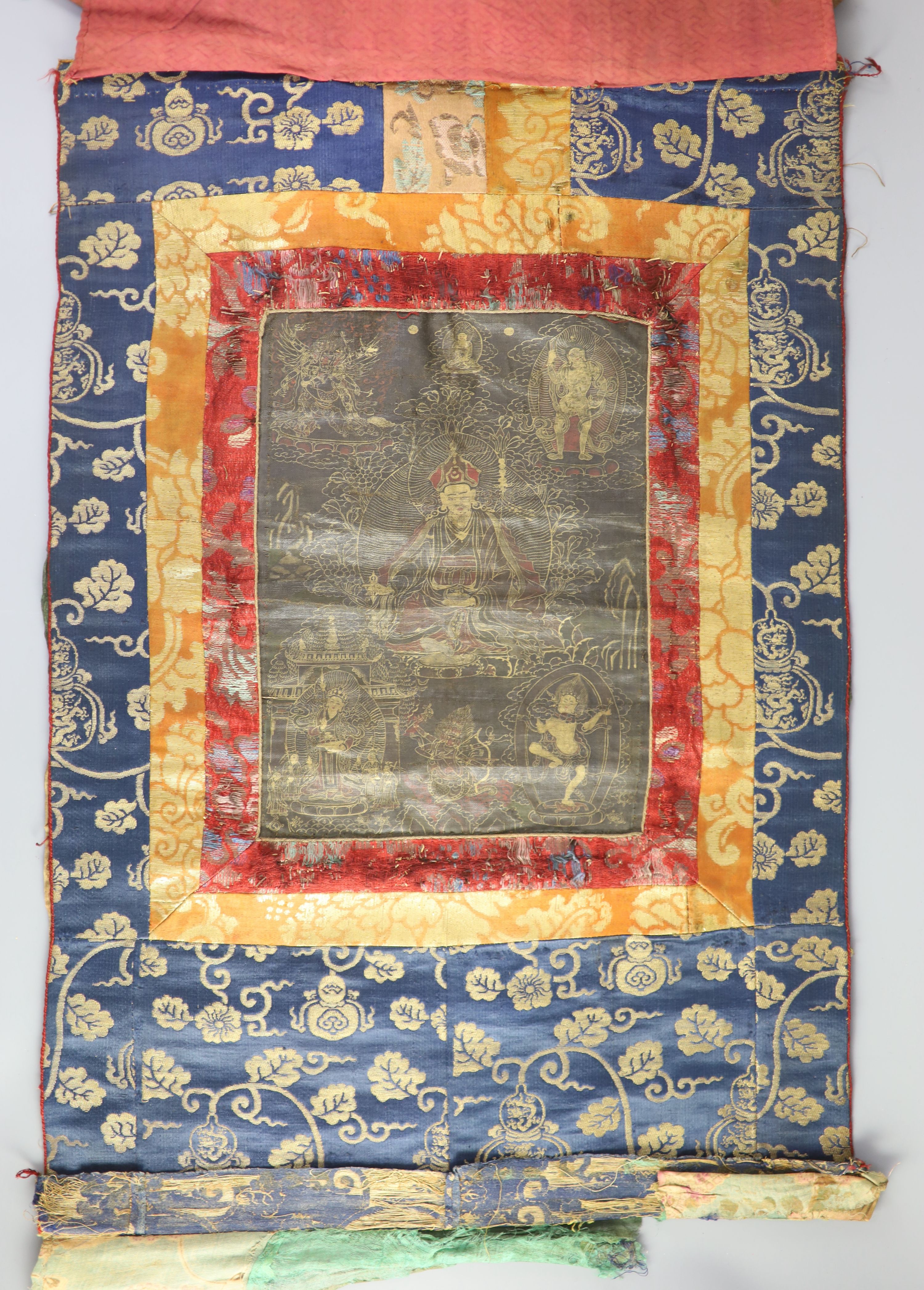 A Tibetan Buddhist thangka, 17th /18th century, Image 28.5 x 20.5 cm